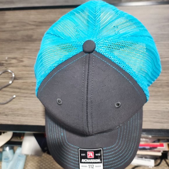 Spider grey / light blue snapback hat /cap - Picture 3 of 7